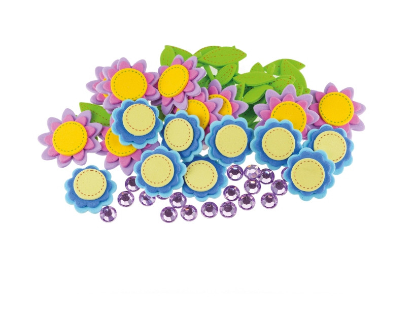 Naklejki z pianki Kwiatki 5 (48szt) PVC16 Brewis